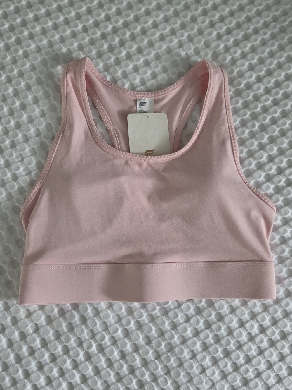 Fabletics Light Pink Racerback Sports Bra